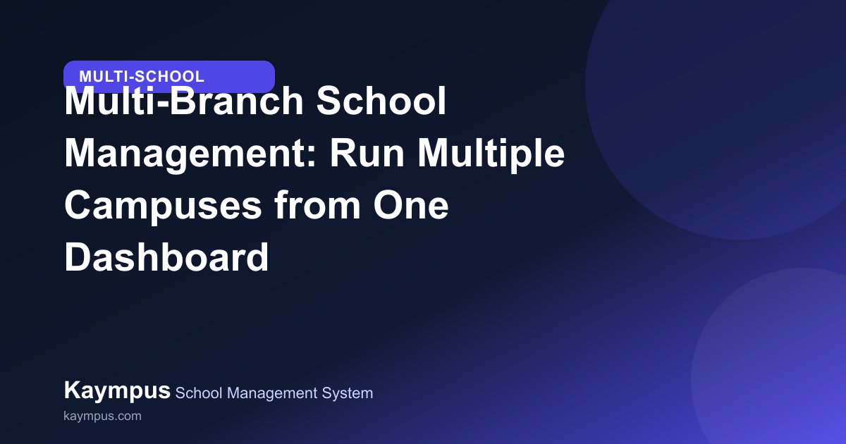 School director viewing a single dashboard tracking multiple campus branches from one screen